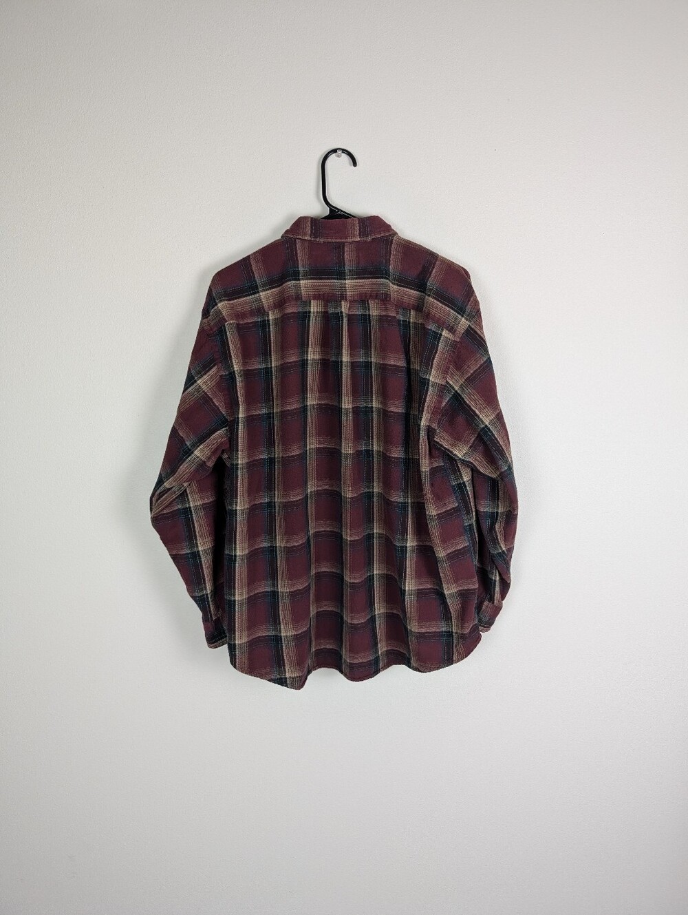 90s Grunge Red/Purple Flannel Button Down Shirt! 💜 - Picture 2 of 4